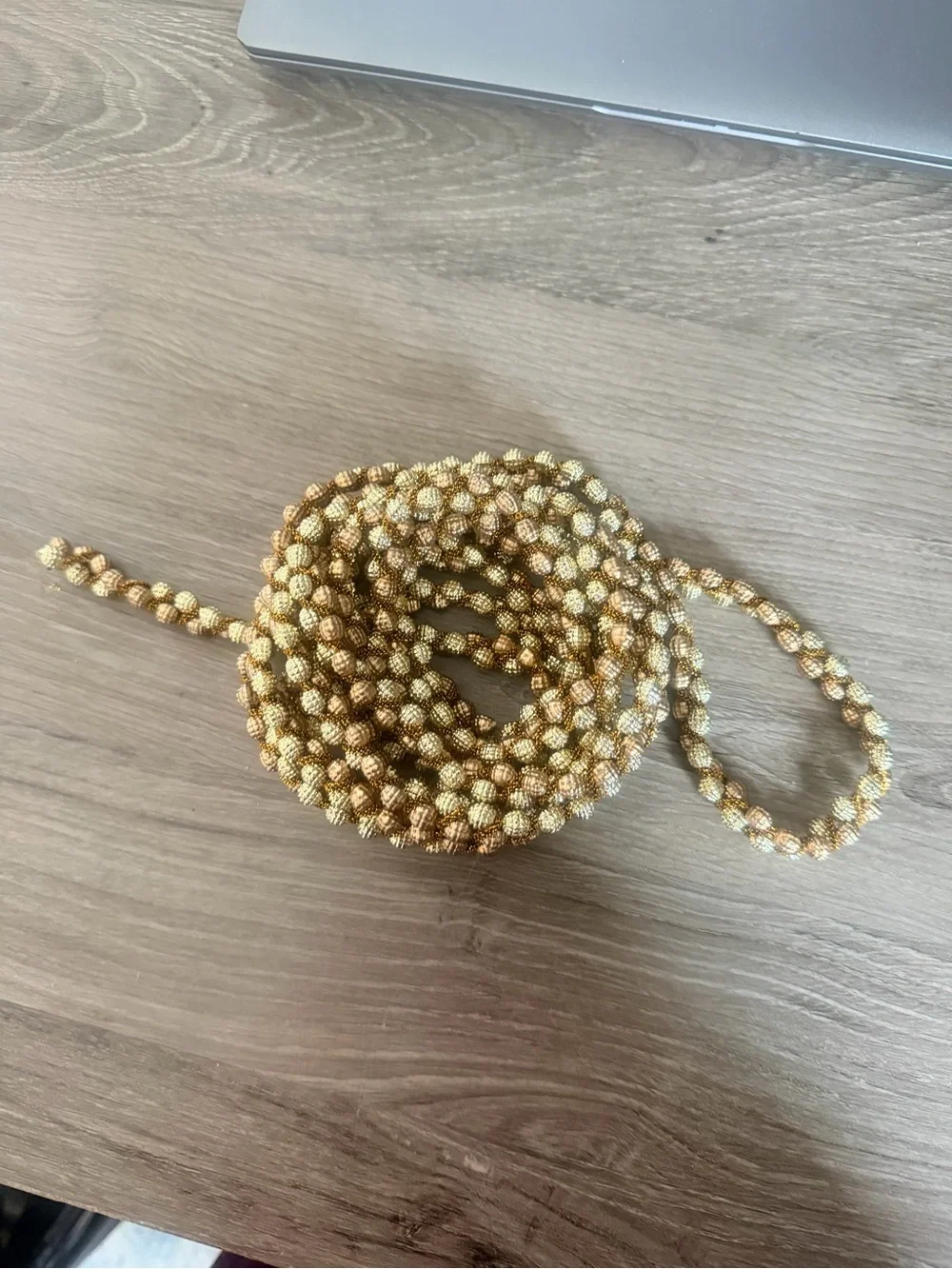 Gold Beaded Rope Garland
